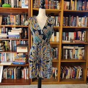 𝅺banana Republic faux wrap dress floral paisley size s petite